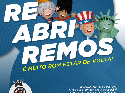 Reabertura de todas as unidades em 20 de Julho